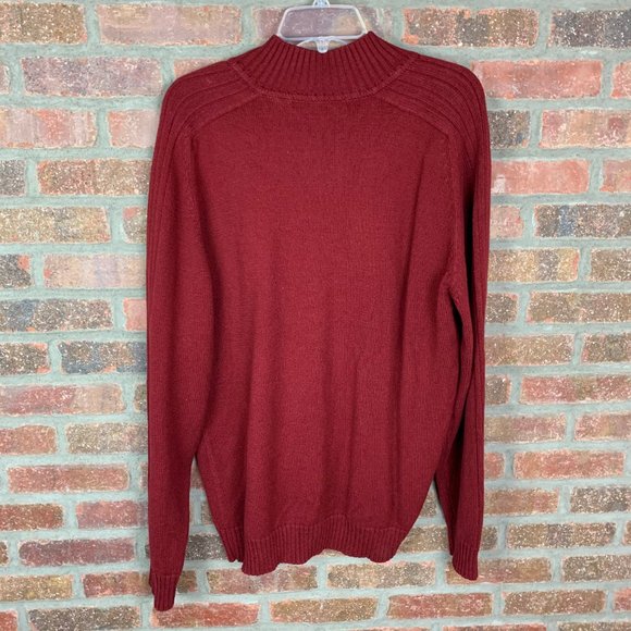 Oscar de la Renta Red Pullover Sweater, Sz XL - Picture 5 of 6